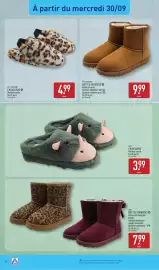 Catalogue ALDI semaine 40 page 44: UP 2 FASHION BOTTES FOURRÉES €9,99, UP 2 FASHION CHAUSSONS €4,99