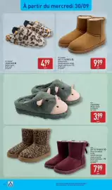 Catalogue ALDI semaine 40 page 44: UP 2 FASHION BOTTES FOURRÉES €9,99, UP 2 FASHION CHAUSSONS €4,99