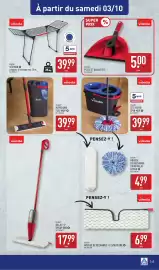Catalogue ALDI semaine 40 page 47: VILEDA PELLE ET BALAYETTE €5,00, VILEDA SÉCHOIR €39,99