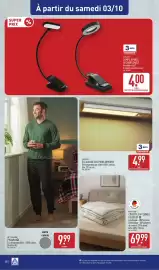 Catalogue ALDI semaine 40 page 50: CASALUX ÉCLAIRAGE LED POUR ARMOIRE €4,99, NOVITESSE COUETTE EN PLUMES ET DUVET €69,99