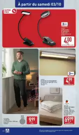 Catalogue ALDI semaine 40 page 50: CASALUX ÉCLAIRAGE LED POUR ARMOIRE €4,99, NOVITESSE COUETTE EN PLUMES ET DUVET €69,99