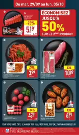Catalogue ALDI semaine 40 page 6: Ailes de poulet rôties €6,99, ST-CLÉMENT LE BOUCHER 2 FILETS MIGNONS DE PORC €10,89