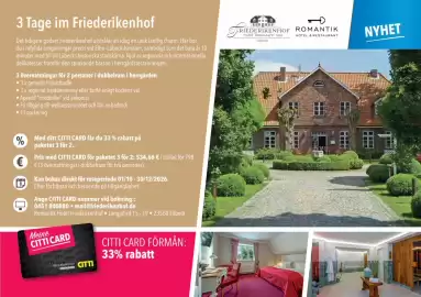 Citti reklamblad Sida 9: 3 Tage im Friederikenhof, EUR 798, Medlemspris €798,00