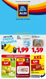 Volantino ALDI settimana 40 Pagina 1: VOLANTINO VALIDO DAL 28.09 ALDI Spendi meno, vivi meglio PER LA TUA carica Proteica