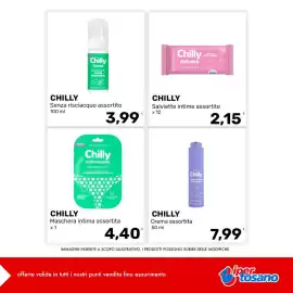 Volantino Iper Tosano settimana 39 Pagina 12: Chilly maschera intima assortita €4,40, Chilly crema intima idratante €7,99
