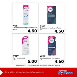 Volantino Iper Tosano settimana 39 Pagina 14: Veet Strisce corpo pelli norm/sens. €4,50, Veet Pure strisce viso €5,00