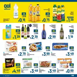Volantino Qui Discount Pagina 4: Carciofi a spicchi Igela €3,49, Lambrusco Sangiovese Trebbiano IGT San Matteo €2,39