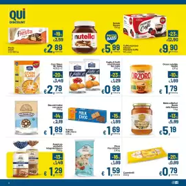 Volantino Qui Discount Pagina 6: Griesson milk choco €1,69, Voglia di frutti rossi di mela Ore Liete €0,99