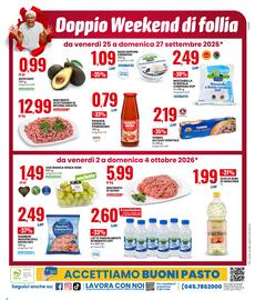Volantino Eurospin Pagina 20: Latte parzialmente scremato UHT €2,60, Macinato di suino €5,99