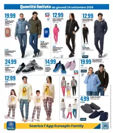 Volantino Eurospin Pagina 14: Felpa imbottita donna/uomo Jackberg €19,99, Ciabatta uomo Jackberg €4,99