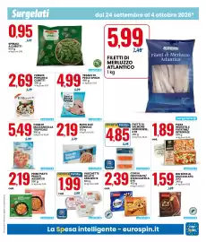 Volantino Eurospin Pagina 9: Sugo alle Vongole €2,19, Vaschette gelato assortite Dolciando €1,99