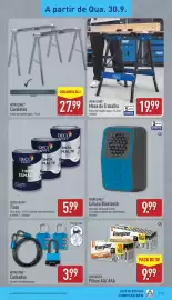 Folheto ALDI semana 40 Página 13: Workzone coluna bluetooth €9,99, Energizer Pilhas AA/ AAA €9,99