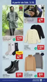 Folheto ALDI semana 40 Página 25: Camisola de Gola Alta para Homem €9,99, Cardigan para Senhora €13,99