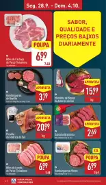 Folheto ALDI semana 40 Página 6: Picanha da América do Sul €20,99, Salsicha Brasileira Izidoro O Talhante €2,69