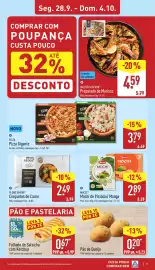 Folheto ALDI semana 40 Página 7: Pizza Gigante €3,79, Mucci Mochi de Pistácio/ Manga €2,89