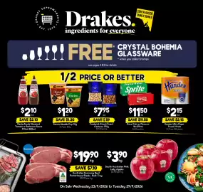 Drakes catalogue week 39 Page 1: Frederick Street Finest Cashews €7,95, South Australian Pink Lady Apples €3,90
