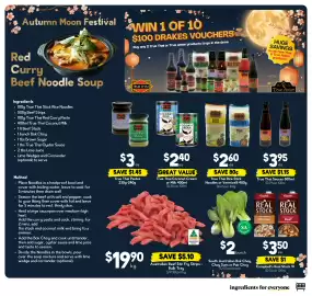 Drakes catalogue week 39 Page 15: True Thai Sauces €3,95, True Thai Coconut Cream or Milk €2,40