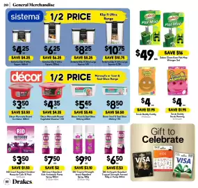 Drakes catalogue week 39 Page 20: Scrub Daddy Caddy €4,00, Decor Vent & Seal Glass Oblong €8,50