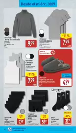 Folleto ALDI semana 40 Página 16: Up2fashion zapatillas de casa €4,99, Up2fashion camiseta básica €7,99