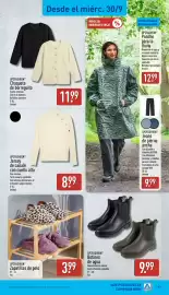 Folleto ALDI semana 40 Página 17: UP2FASHION Zapatillas de pelo €3,99, Up2fashion botines de agua €9,99