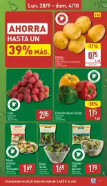 Folleto ALDI semana 40 Página 5: Pimientos dulces tricolor €1,15, Fresa €2,85