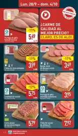Folleto ALDI semana 40 Página 6: Pechuga de pollo formato familiar €5,49, Escalopín de vacuno €5,75