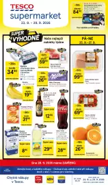 Tesco leták | Supermarket Strana 1: Madeta trvanlivé mléko polotučné €8,90, Sunol slunečnicový olej €29,90