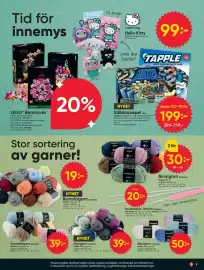 DollarStore annonsblad Sida 9: Sockgarn Kotikulta €39,00, Bomullsgarn €19,00