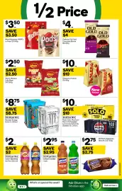 Woolworths catalogue week 39 Page 25: Cadbury Old Gold Chocolate Blocks €4,00, Lipton Sparkling Ice Tea €2,00