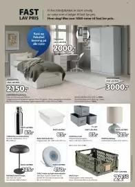 JYSK kundeavis Side 11: Skrivebord €2.000,00, Sengeramme €2.150,00