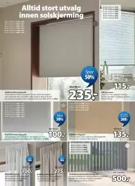 JYSK kundeavis Side 14: FALSTER lystett rullegardin €100,00, EIKEREN rullegardin €135,00