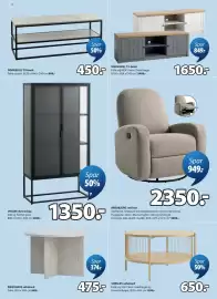 JYSK kundeavis Side 6: BREDBJERG recliner €2.350,00, DOKKEDAL TV-benk €450,00