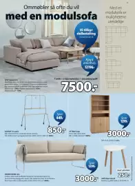 JYSK kundeavis Side 9: LYBY modulsofa €7.500,00, EJDRUP TV-stativ €850,00