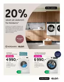 ELON kundeavis Side 9: Rabatt på vaskerom fra Nordanro, ELECTROLUX Vaskemaskin EW5F4248N2 €4.990,00