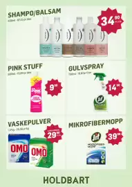 Holdbart kundeavis Side 11: Omo vaskepulver €29,90, The Pink Stuff €9,90