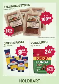 Holdbart kundeavis Side 2: Kyllingkjøttdeig €100,00, Freia Kvikklunsj Biter €24,90