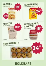 Holdbart kundeavis Side 7: Kreatin €129,90, Geisha Grøtris €19,90