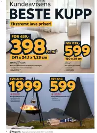 Megaflis kundeavis Side 2: Espegard bålpanne Glo €1.999,00, Espegard bålpannetrekk sort €599,00