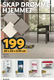 Megaflis kundeavis Side 20: Mira baderomstøp €129,00, B20 tørrbetong €49,00