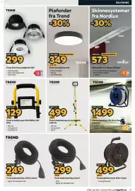 Megaflis kundeavis Side 37: Trend arbeidslampe på stativ €499,00, Trend arbeidslampe 10W 850lm LED IP44 €129,00