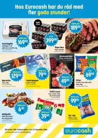 Eurocash kundeavis uke 39 Side 1: Freia Kvikklunsj €39,85, Guldfågeln Kycklingfilé €169,00