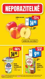 Albert leták týden 39 Strana 3: Albert Trvanlivé mléko 3,5% €9,90, Kunín Smetana na vaření 12% €1.490,00