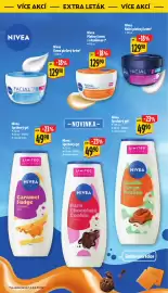 Albert leták týden 39 Strana 52: Nivea noční pleťový krém €129,90, Nivea sprchový gel caramel fudge €49,90