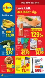 Lidl reklamblad vecka 40 Sida 1: Kuljanka Paprikapuré €11,90, Silvercrest batteridriven dammsugare cyklon €699,00