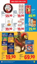 Lidl reklamblad vecka 40 Sida 10: Lewandowski Piroger €29,90, Rökt korv i skivor €19,90