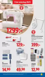 Lidl reklamblad vecka 40 Sida 15: Crelando Sytillbehörs låda €49,90, Crelando sytillbehör €12,90
