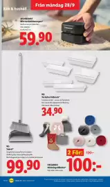 Lidl reklamblad vecka 40 Sida 16: W5 Justerbar lådinsats €34,90, W5 Sopset €99,90
