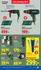 Lidl reklamblad vecka 40 Sida 18: Parkside Oljespray €29,90, Parkside elektrisk skruvdragare 300 w* €199,00