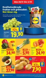 Lidl reklamblad vecka 40 Sida 2: Matriket purjolök €5,90, Avokado €27,90