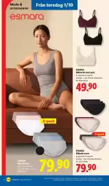 Lidl reklamblad vecka 40 Sida 21: Esmara ribbade trosor €79,90, Esmara Hipstertrosor €79,90